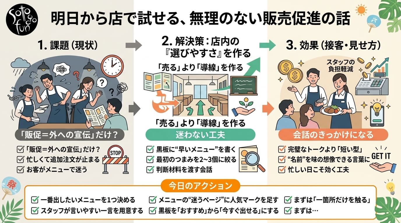 明日から店で試せる、無理のない販売促進の話